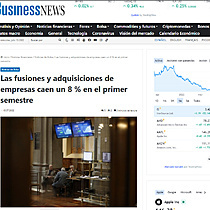 Las fusiones y adquisiciones de empresas caen un 8 % en el primer semestre